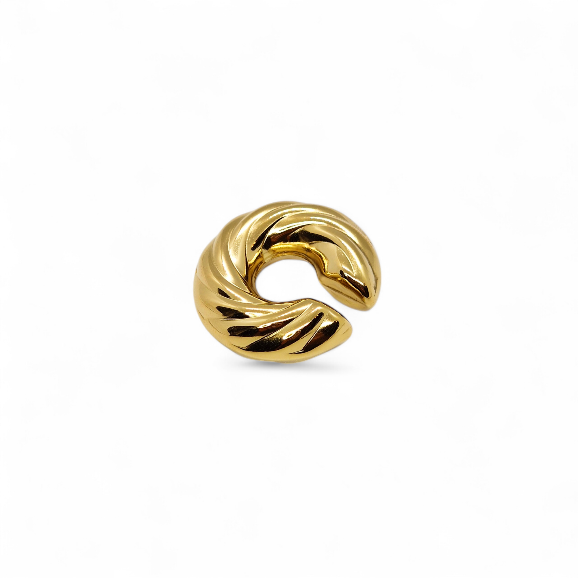 Ear Cuff enrollado en acero inoxidable