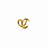 Brazalete de oreja con ondas doradas