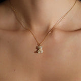 Collar de osito brillante