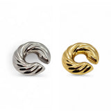Ear Cuff enrollado en acero inoxidable