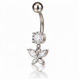 Navel Piercing Butterfly Glow