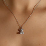 Collar de osito brillante
