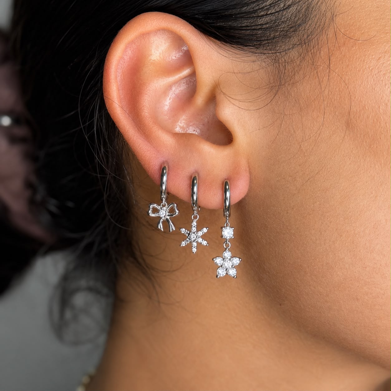 Ear Set Fiocco di Neve