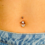 Navel Piercing Butterfly Glow